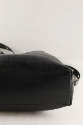 Cabas MISBHV Hobo Noir en Cuir