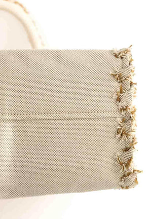 Cabas Pinko Beach moyen en franges Beige en Tissu