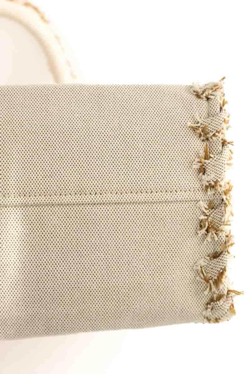 Cabas Pinko Beach moyen en franges Beige en Tissu
