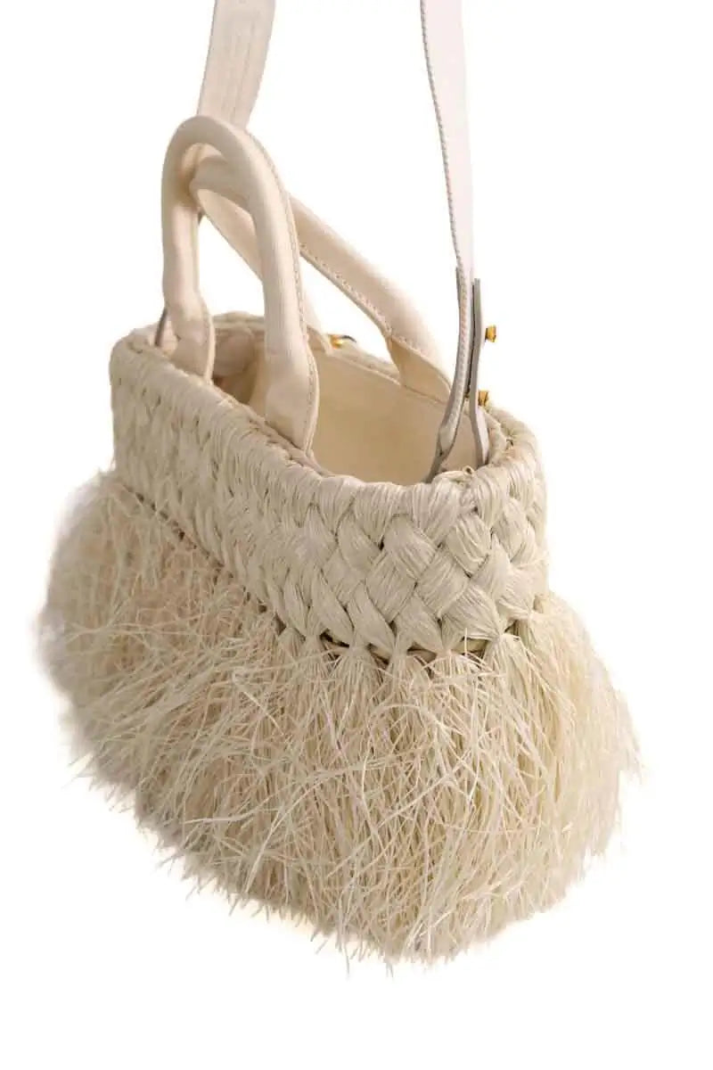 Cabas Prada Beige en Osier