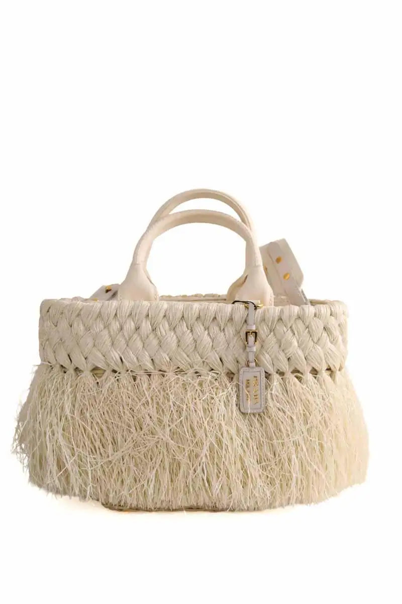 Cabas Prada Beige en Osier
