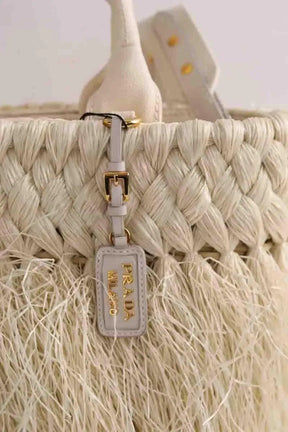 Cabas Prada Beige en Osier