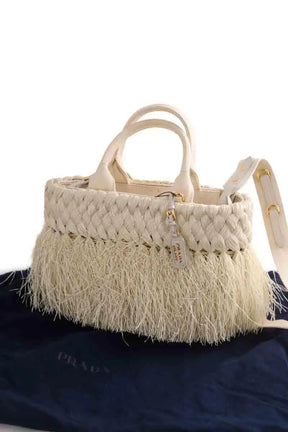 Cabas Prada Beige en Osier