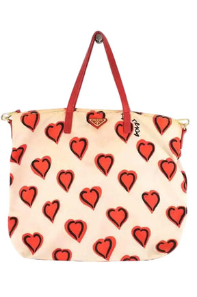 Cabas Prada Beige en Tissu - Seconde Main