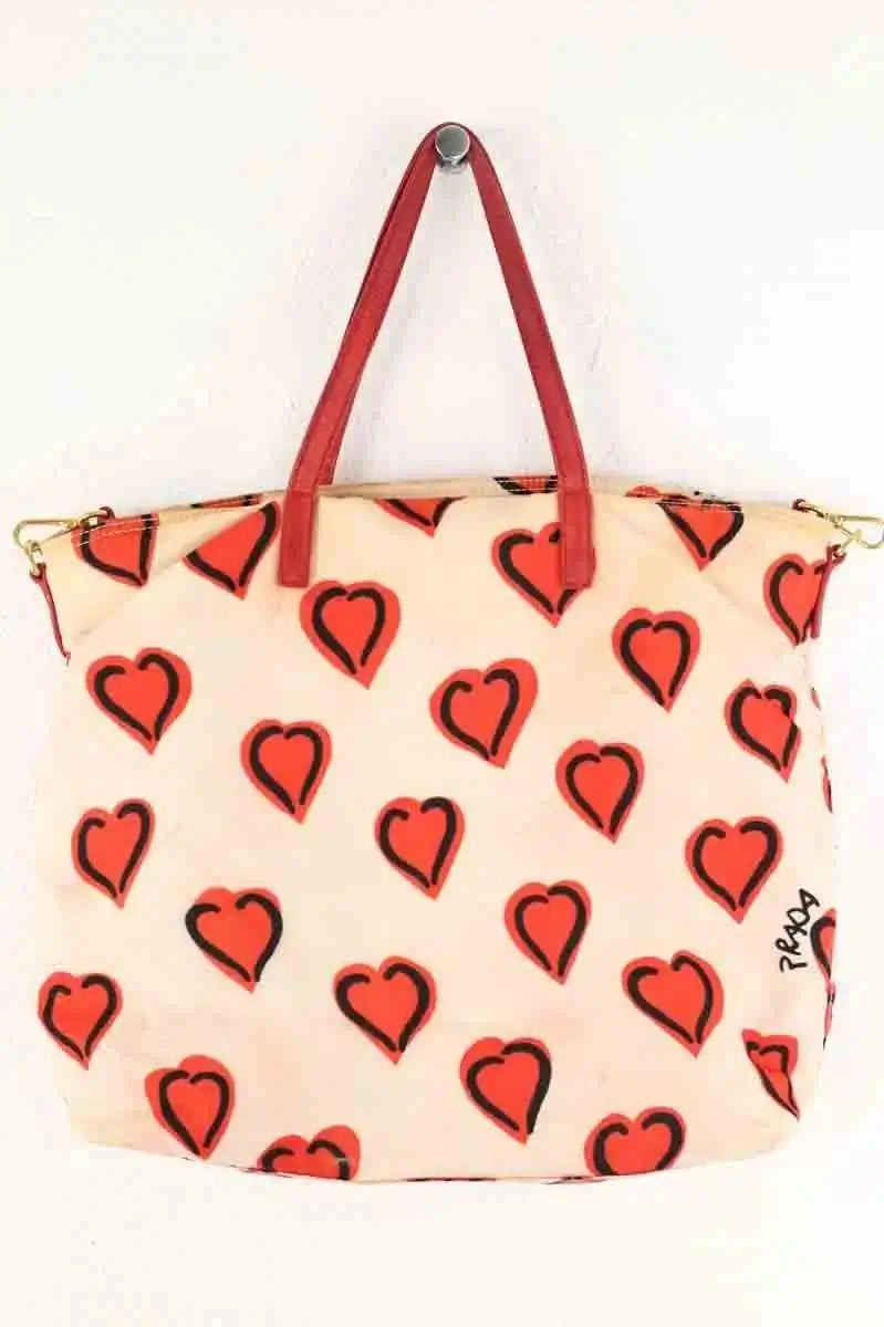 Cabas Prada Beige en Tissu