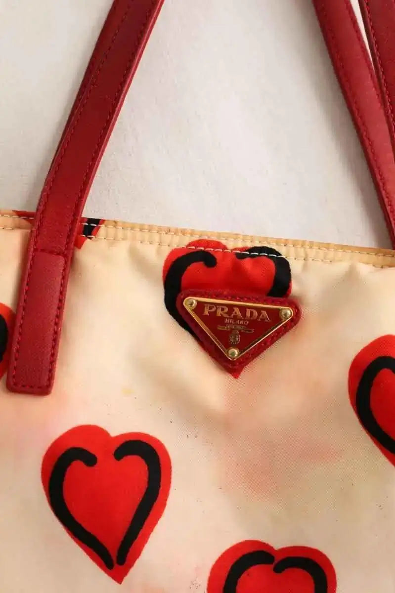 Cabas Prada Beige en Tissu