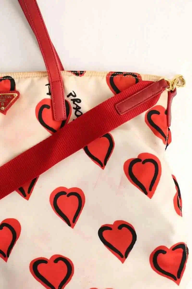 Cabas Prada Beige en Tissu