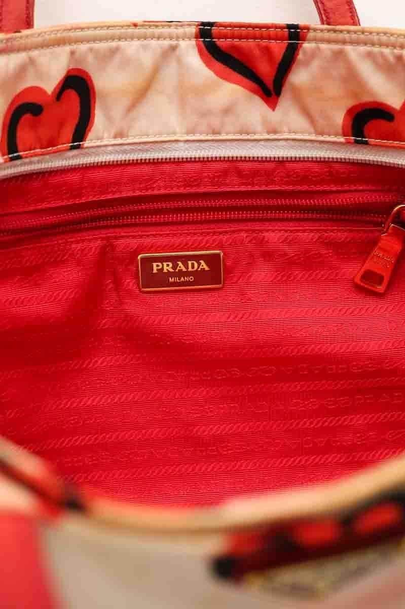 Cabas Prada Beige en Tissu