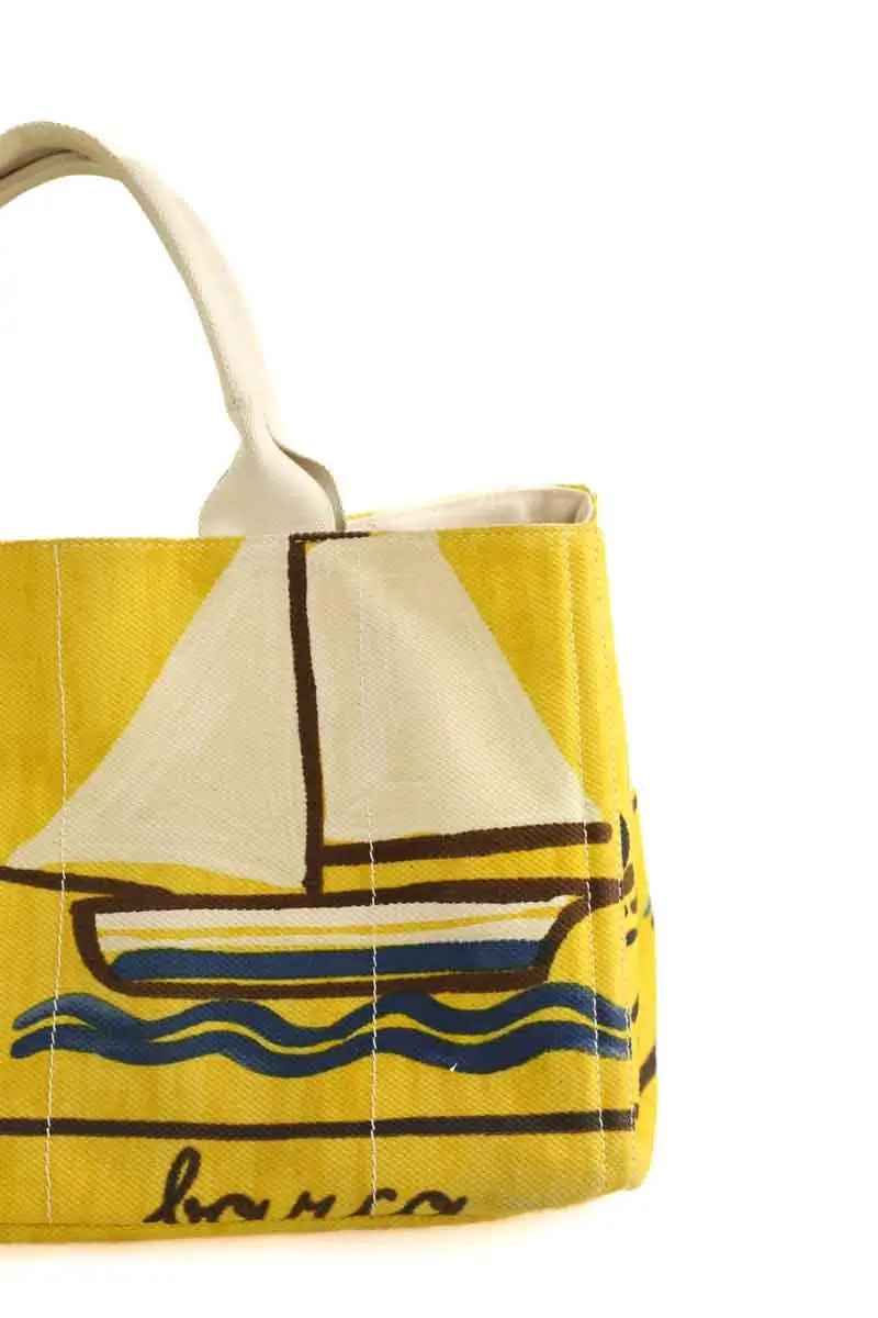 Cabas Prada Jaune en Coton