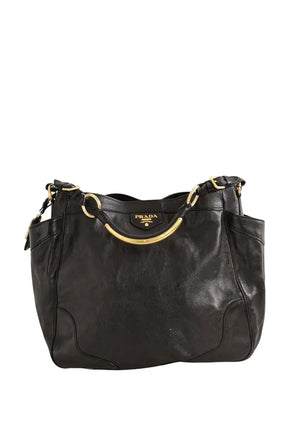Cabas Prada Noir en Cuir - Seconde Main