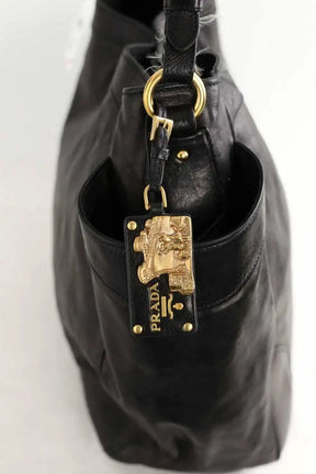 Cabas Prada Noir en Cuir