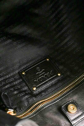 Cabas Prada Noir en Cuir