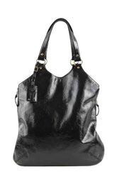 Cabas Saint Laurent Tribute Noir en Cuir verni - Seconde Main
