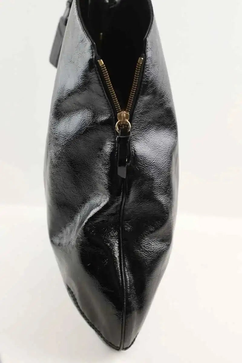 Cabas Saint Laurent Tribute Noir en Cuir verni