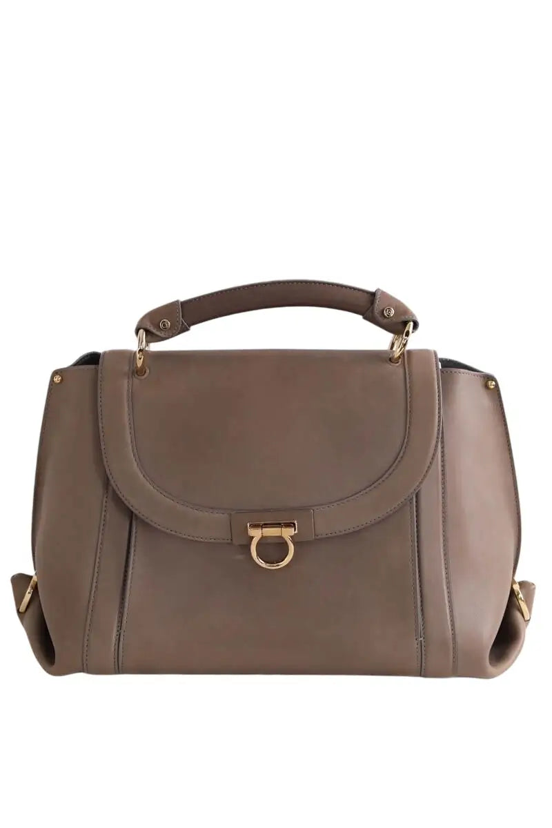 Cabas Salvatore Ferragamo Gris en Cuir - Seconde Main