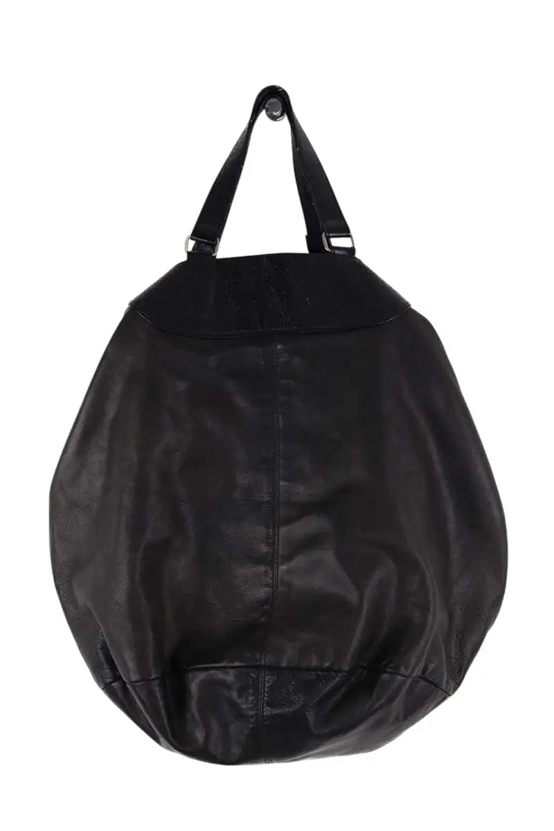 Cabas Sandro Noir en Cuir - Seconde Main