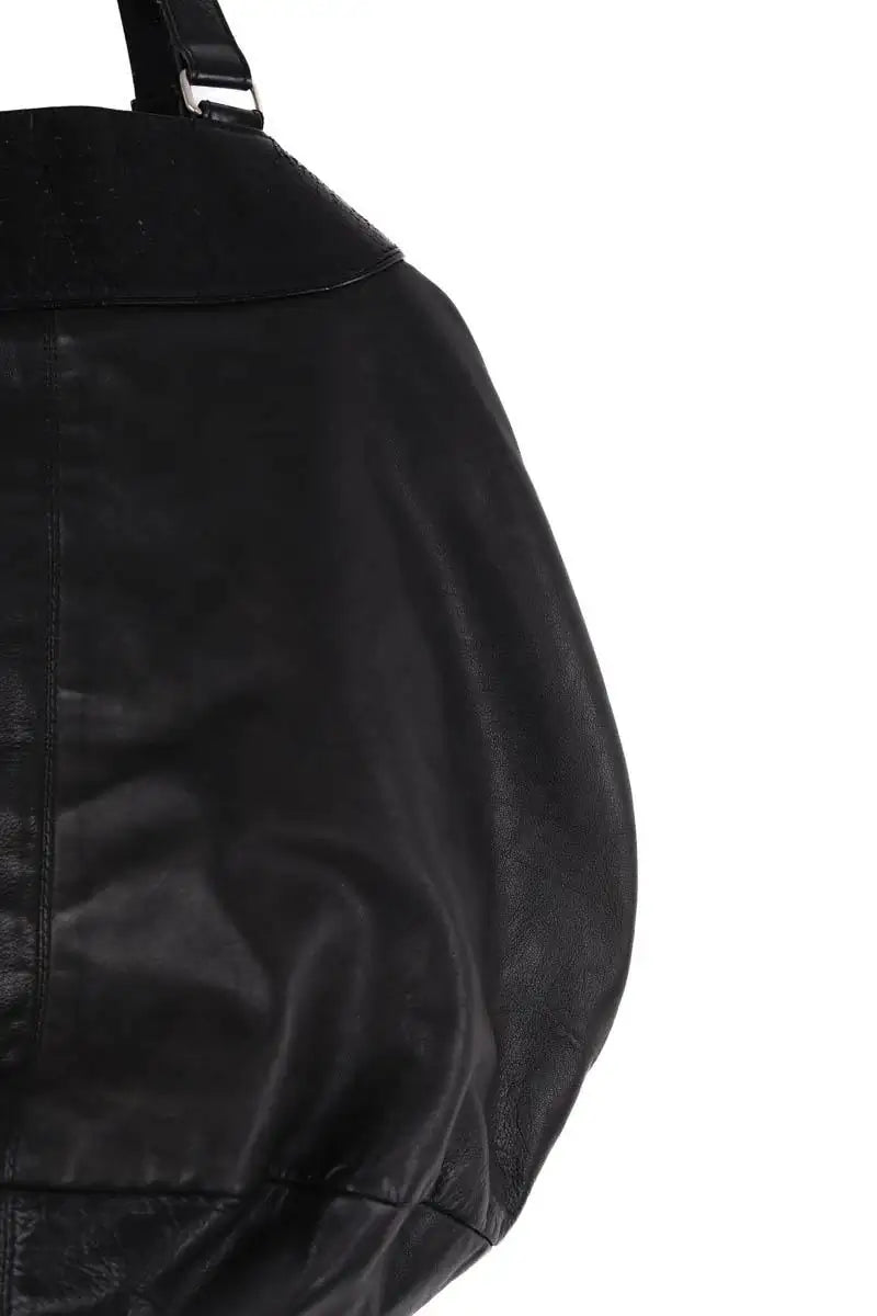 Cabas Sandro Noir en Cuir