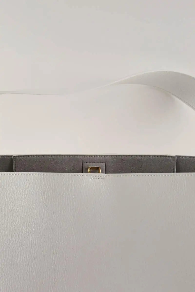 Cabas Stella McCartney Frayme totebag Blanc en Cuir