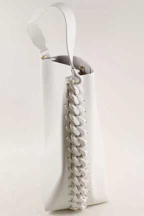 Cabas Stella McCartney Frayme totebag Blanc en Cuir