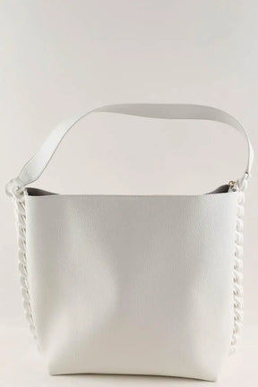 Cabas Stella McCartney Frayme totebag Blanc en Cuir