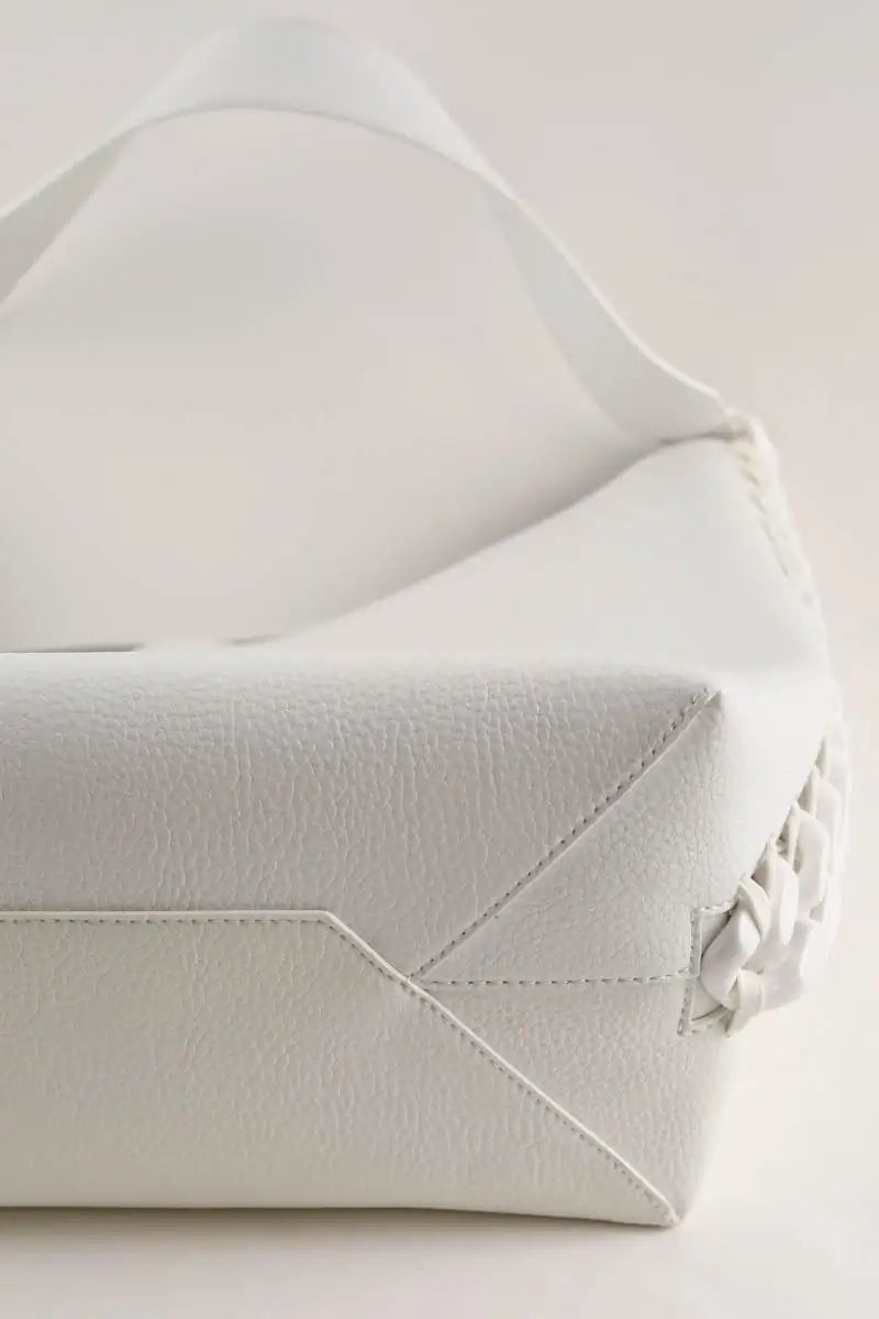 Cabas Stella McCartney Frayme totebag Blanc en Cuir