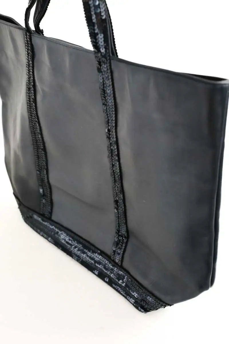 Cabas Vanessa Bruno Marine en Cuir
