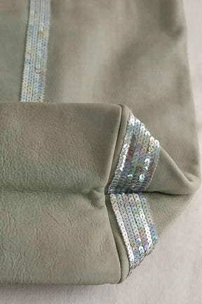 Cabas Vanessa Bruno Vert en Cuir