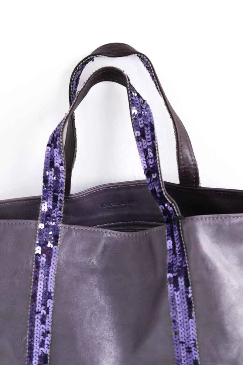 Cabas Vanessa Bruno Violet en Cuir