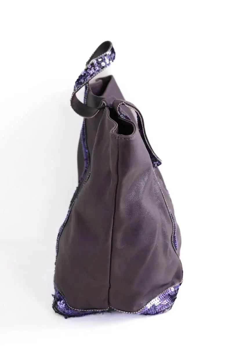 Cabas Vanessa Bruno Violet en Cuir