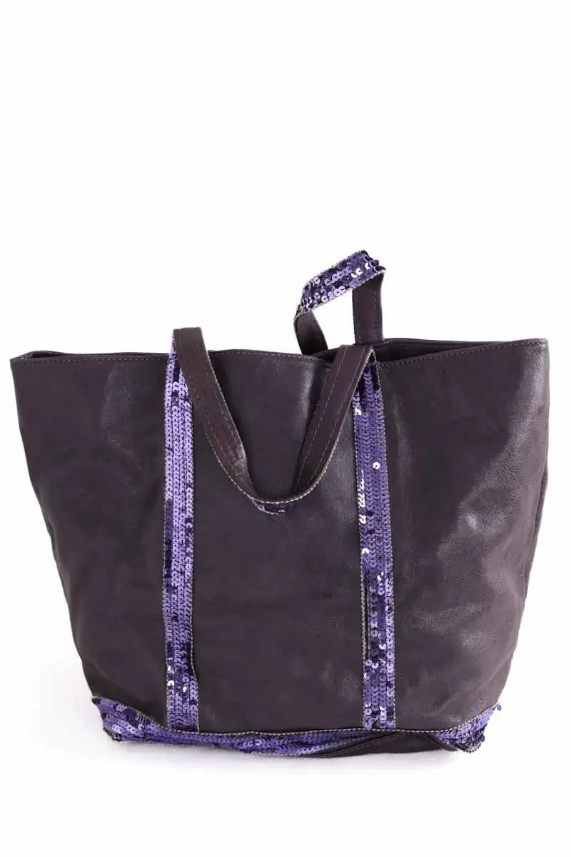 Cabas Vanessa Bruno Violet en Cuir