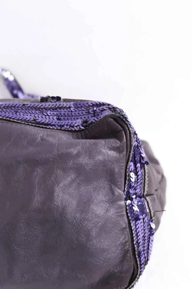Cabas Vanessa Bruno Violet en Cuir
