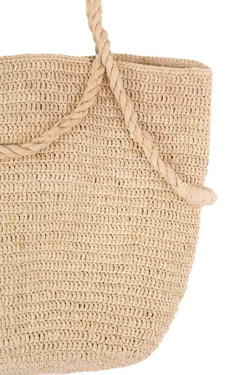 Cabas Ysé Grand Panier Lucinda Ecru en Osier