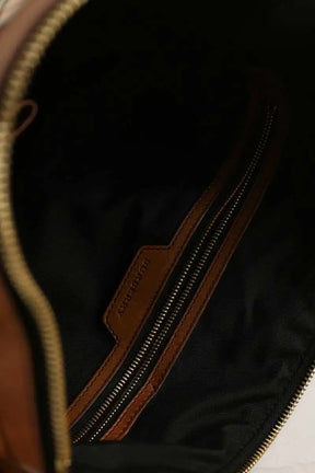 Cabas zippé check Burberry Beige en Cuir