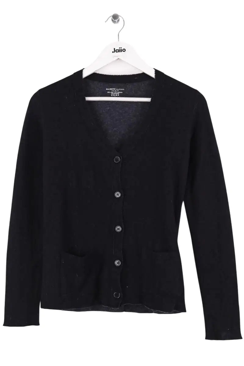 Cache-coeur Majestic Filatures Noir en Coton, taille S - Seconde Main