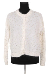 Cache-coeur Sézane Blanc en Laine, taille XXS - Seconde Main