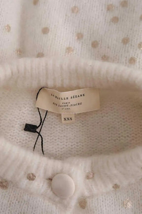 Cache-coeur Sézane Blanc en Laine