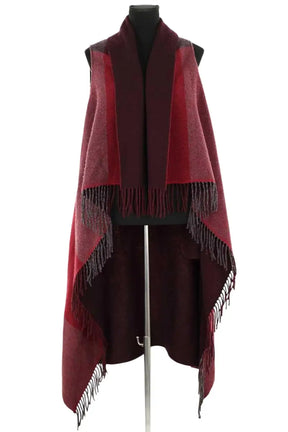 Cape Claudie Pierlot Bordeaux en Laine, taille TU - Seconde Main