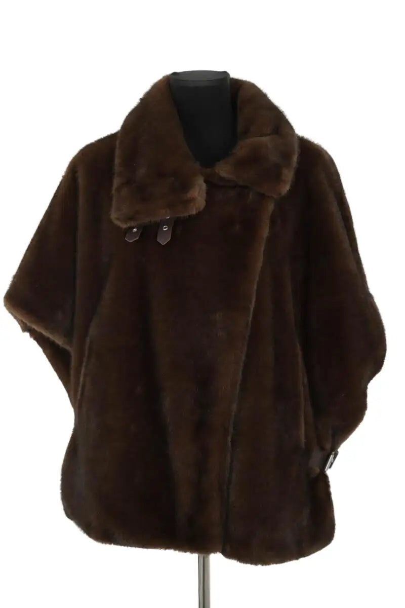 Cape Pinko Marron en Fausse fourrure, taille S - Seconde Main