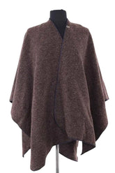Cape Roseanna Marron en Laine, taille TU - Seconde Main