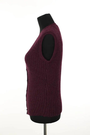 Cardigan Agnès B. Bordeaux en Laine