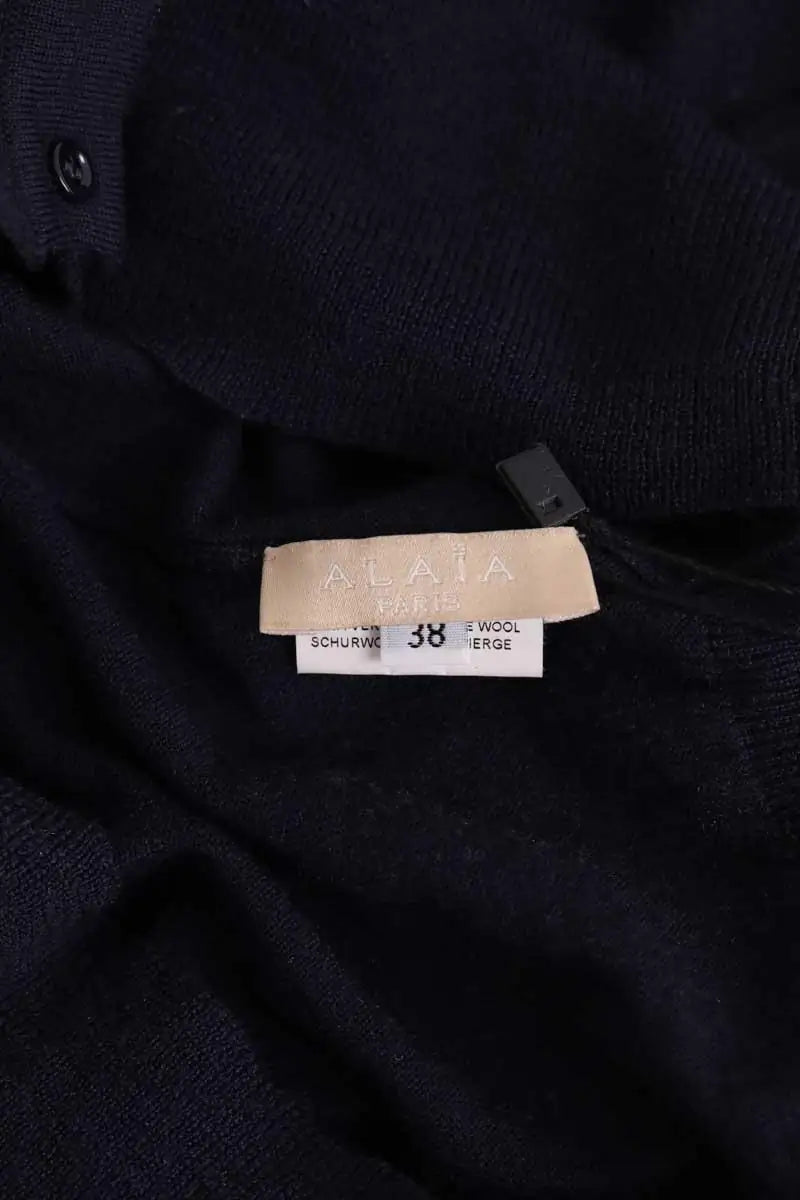 Cardigan Alaïa Marine en Laine