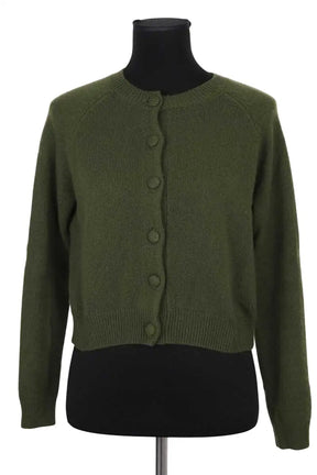 Cardigan Alexandra Golovanoff Vert en Cachemire, taille S - Seconde Main