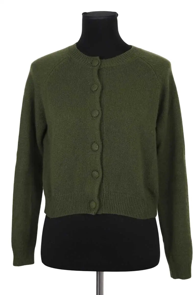 Cardigan Alexandra Golovanoff Vert en Cachemire, taille S - Seconde Main