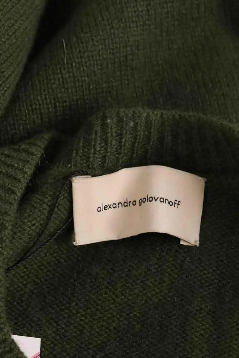 Cardigan Alexandra Golovanoff Vert en Cachemire