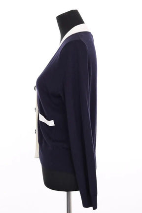 Cardigan Allude Bleu en Laine