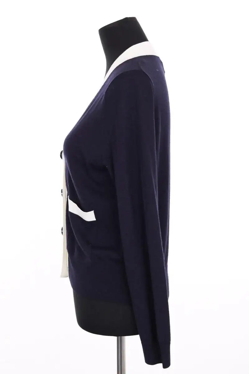 Cardigan Allude Bleu en Laine