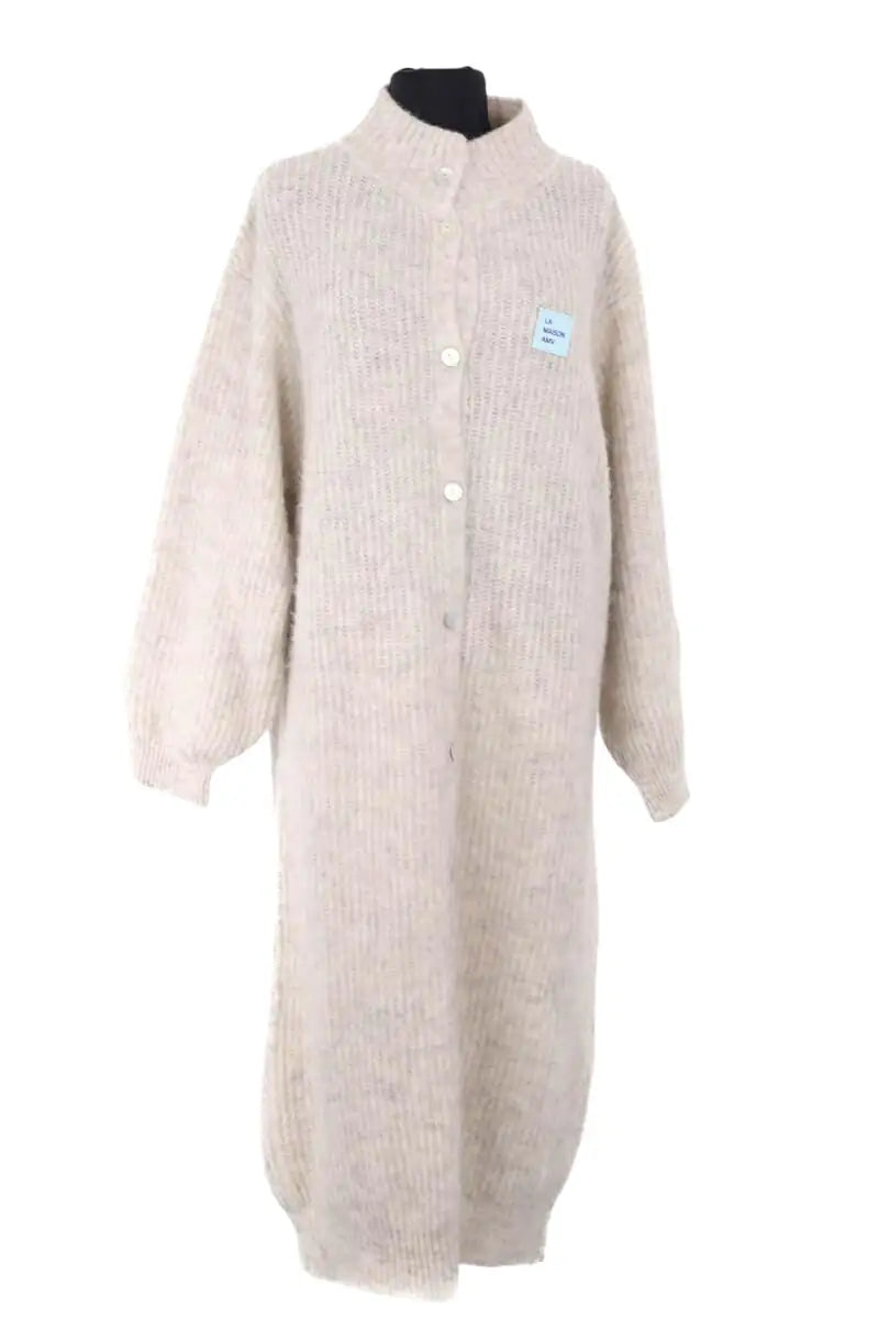 Cardigan American Vintage Beige en Synthétique, taille S - Seconde Main