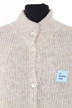 Cardigan American Vintage Beige en Synthétique