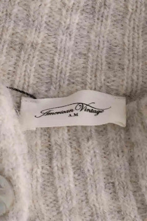 Cardigan American Vintage Beige en Synthétique