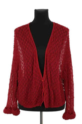 Cardigan American Vintage Bordeaux en Coton, taille TU - Seconde Main